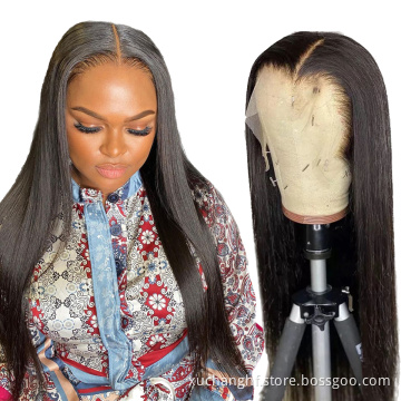Cheap Film HD Transparent Swiss Lace Natural Human Hair Lace Front Wigs,Pre-Plucked Raw HD Lace Frontal Wigs For Black Women